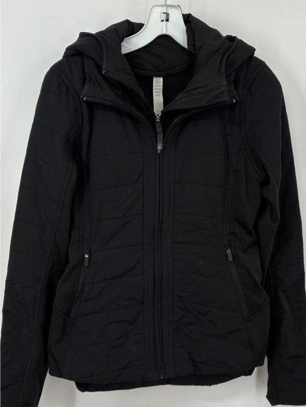lululemon athletica Black Quilted Hooded Puffer